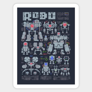 Robo Pixels Sticker